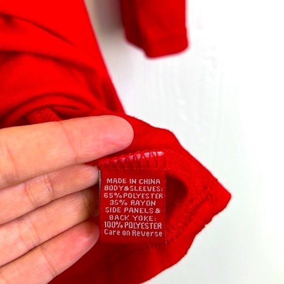 Ohio State Authentic Apparel - Ohio State 3 Quarter Red & White Mesh Shirt L - Picture 12 of 12